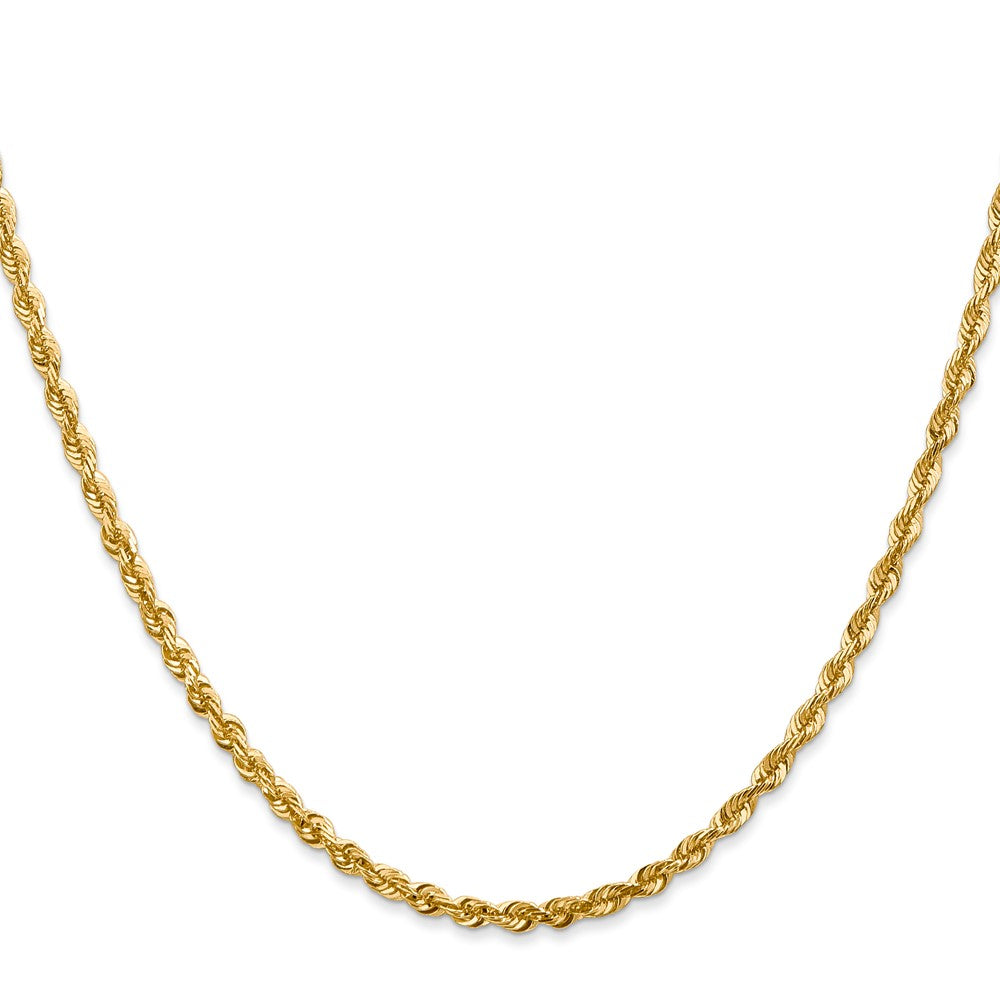FJC Finejewelers 10 kt Yellow Gold Ultra Bright Cut Lightweight Rope Chain 20 Inches x 2.75 mm