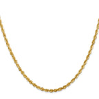 FJC Finejewelers 10 kt Yellow Gold Ultra Bright Cut Lightweight Rope Chain 24 Inches x 2.75 mm
