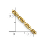 FJC Finejewelers 10 kt Yellow Gold Ultra Bright Cut Lightweight Rope Chain 24 Inches x 2.75 mm