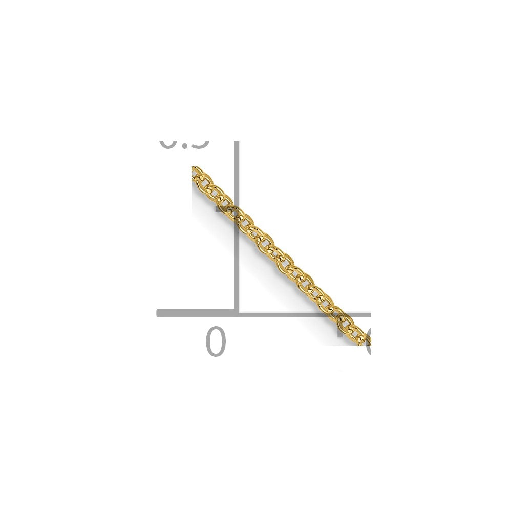 FJC Finejewelers 10 kt Yellow Gold Flat Cable Chain 16 Inches x 1.1 mm
