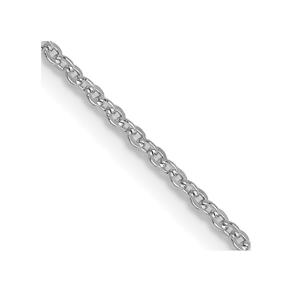 FJC Finejewelers 10 kt White Gold Flat Cable Chain 18 Inches x 1.1 mm