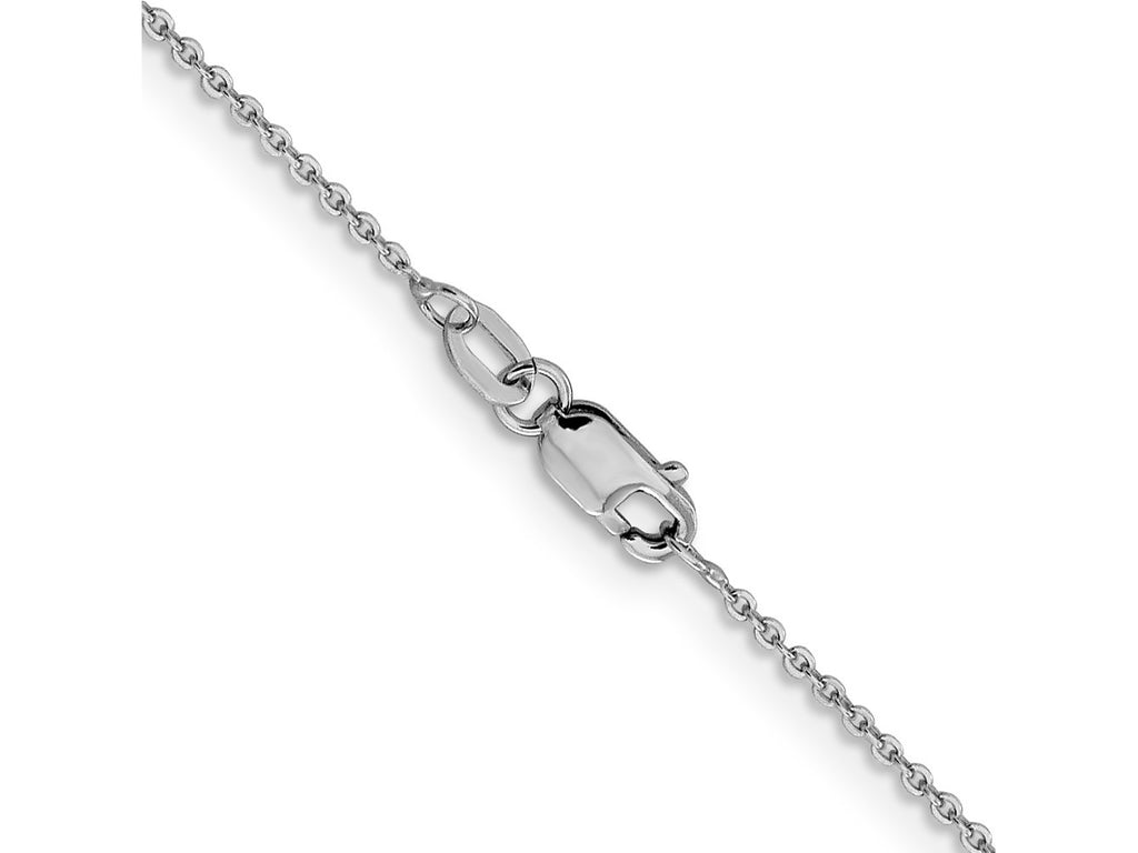 FJC Finejewelers 10 kt White Gold Flat Cable Chain 18 Inches x 1.1 mm