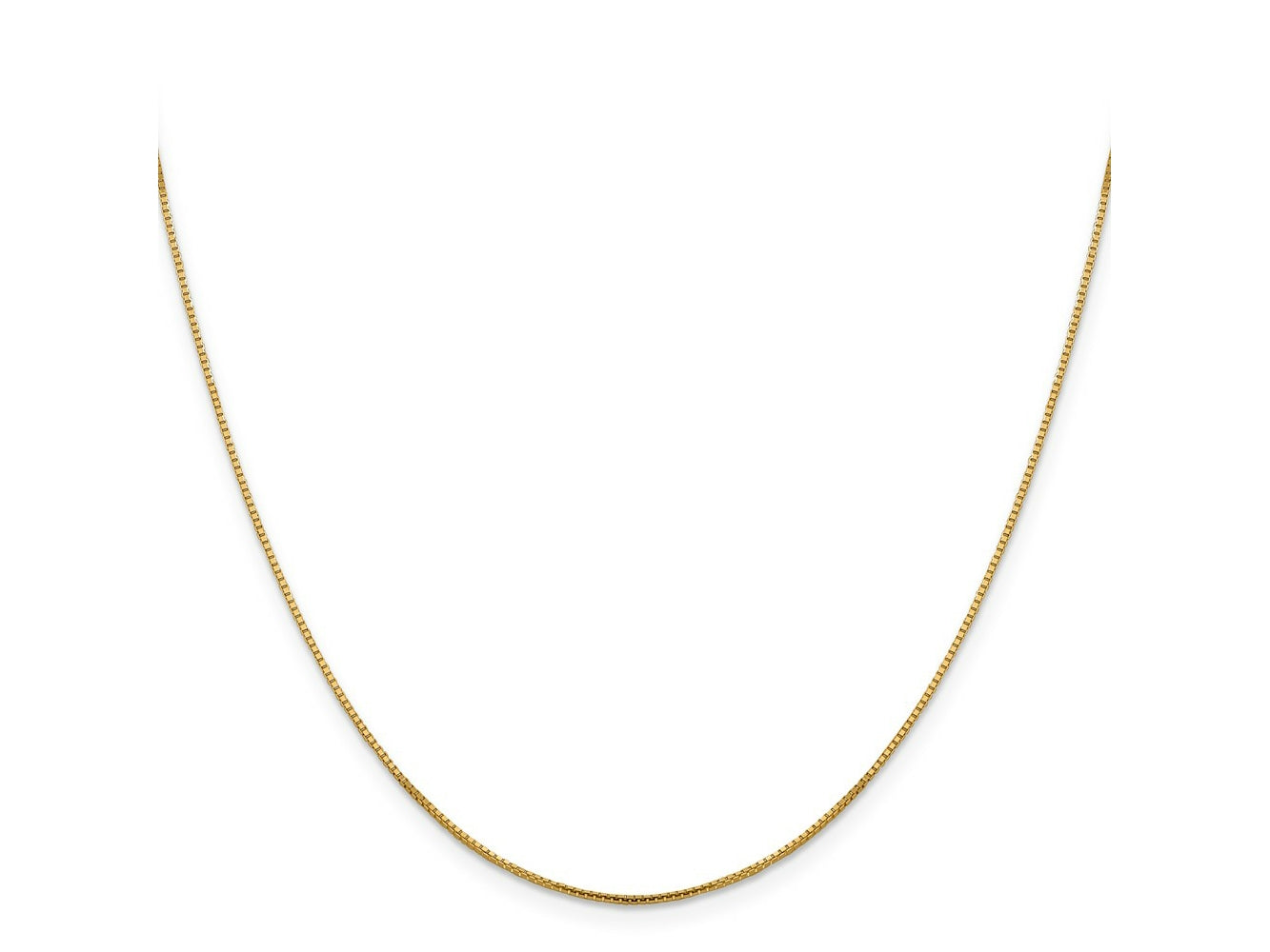 FJC Finejewelers 10 kt Yellow Gold Sparkle Octagonal Box Chain 20 Inches x 0.95 mm