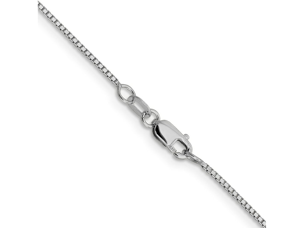 FJC Finejewelers 10 kt White Gold Sparkle Octagonal Box Chain 16 Inches x 0.95 mm