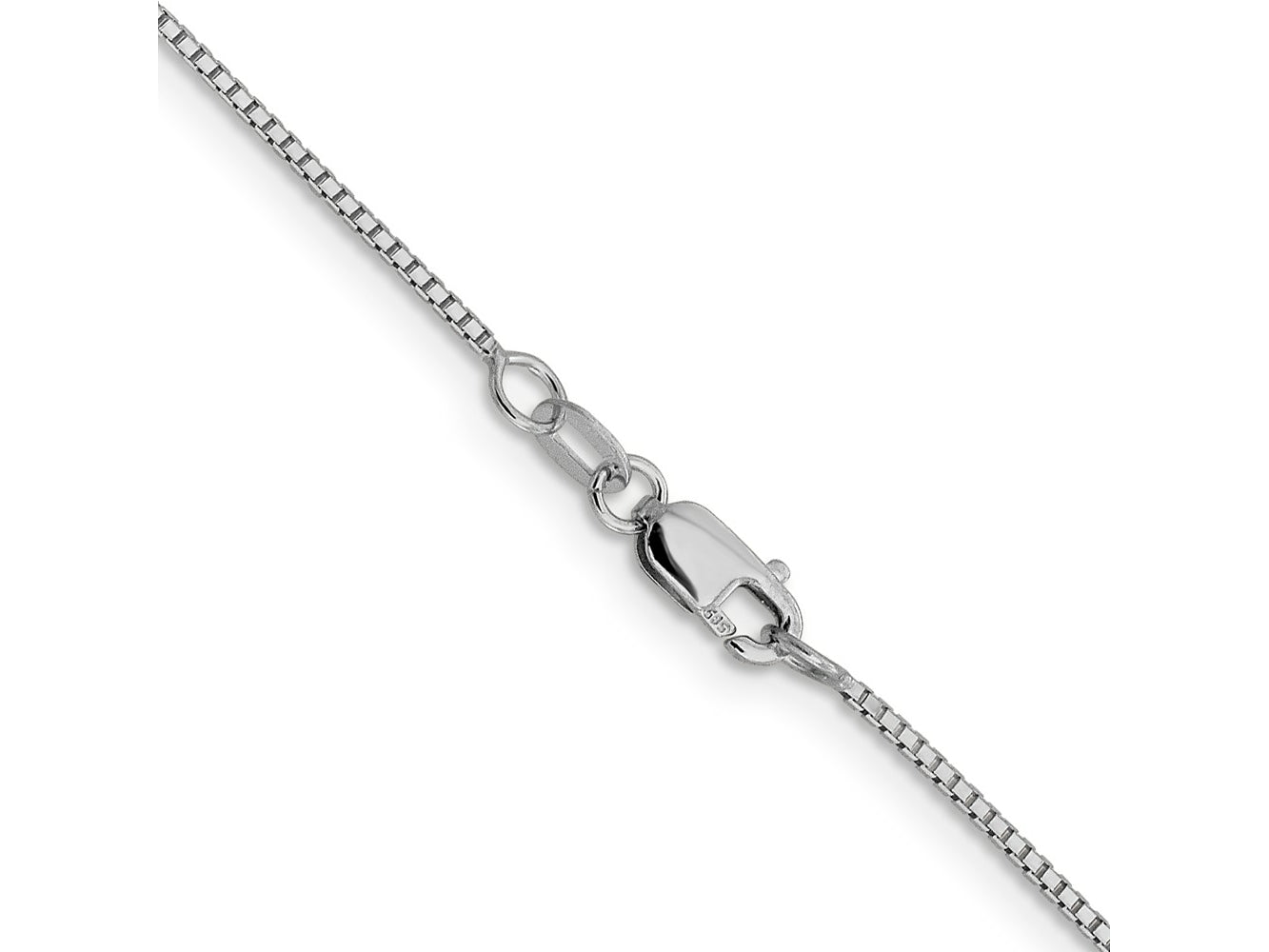 FJC Finejewelers 10 kt White Gold Sparkle Octagonal Box Chain 16 Inches x 0.95 mm