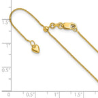 FJC Finejewelers 10 kt Yellow Gold Spiga Adjustable .8mm Wheat Chain 22 Inches x 5.25 mm