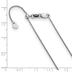 FJC Finejewelers 10 kt White Gold Spiga Adjustable Wheat Chain 30 Inches x 0.8 mm