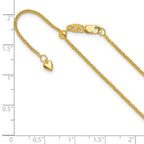 FJC Finejewelers 10 kt Yellow Gold Spiga Adjustable 1.35mm Wheat Chain 22 Inches x 5.25 mm