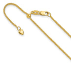FJC Finejewelers 10 kt Yellow Gold Spiga Adjustable 1.35mm Wheat Chain 22 Inches x 5.25 mm