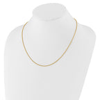 FJC Finejewelers 10 kt Yellow Gold Spiga Adjustable 1.35mm Wheat Chain 22 Inches x 5.25 mm
