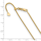 FJC Finejewelers 10 kt Yellow Gold Spiga Adjustable Wheat Chain 30 Inches x 1.35 mm