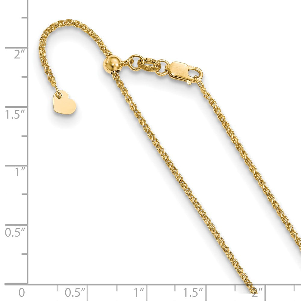 FJC Finejewelers 10 kt Yellow Gold Spiga Adjustable Wheat Chain 30 Inches x 1.35 mm