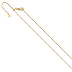 FJC Finejewelers 10 kt Yellow Gold Adjustable 1mm Bright Cut Cable Chain 22 Inches x 5.25 mm