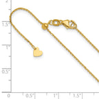 FJC Finejewelers 10 kt Yellow Gold Adjustable Bright Cut Cable Chain 22 Inches x 1.1 mm