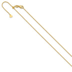 FJC Finejewelers 10 kt Yellow Gold Adjustable Bright Cut Cable Chain 22 Inches x 1.1 mm