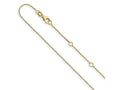 FJC Finejewelers 10 kt Yellow Gold Bright Cut 1.05mm Rolo 1in+1in Adjustable Chain 18 Inches x 1.05 mm