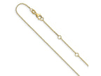 FJC Finejewelers 10 kt Yellow Gold Bright Cut 1.05mm Rolo 1in+1in Adjustable Chain 18 Inches x 1.05 mm