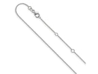 FJC Finejewelers 10 kt White Gold 1.1mm Round Cable 1in+1in Adjustable Chain 18 Inches x 1.1 mm