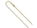 FJC Finejewelers 10 kt Yellow Gold Round Cable 1in+1in Adjustable Chain 18 Inches x 1.4 mm
