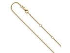 FJC Finejewelers 10 kt Yellow Gold Round Cable 1in+1in Adjustable Chain 18 Inches x 1.4 mm