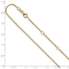 FJC Finejewelers 10 kt Yellow Gold Round Cable 1in+1in Adjustable Chain 26 Inches x 1.4 mm
