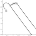 FJC Finejewelers 10 kt White Gold Bright Cut Spiga Adjustable Wheat Chain 22 Inches x 1 mm