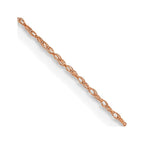 FJC Finejewelers 14 kt Rose Gold Carded Cable Rope Chain 13 Inches x 0.5 mm