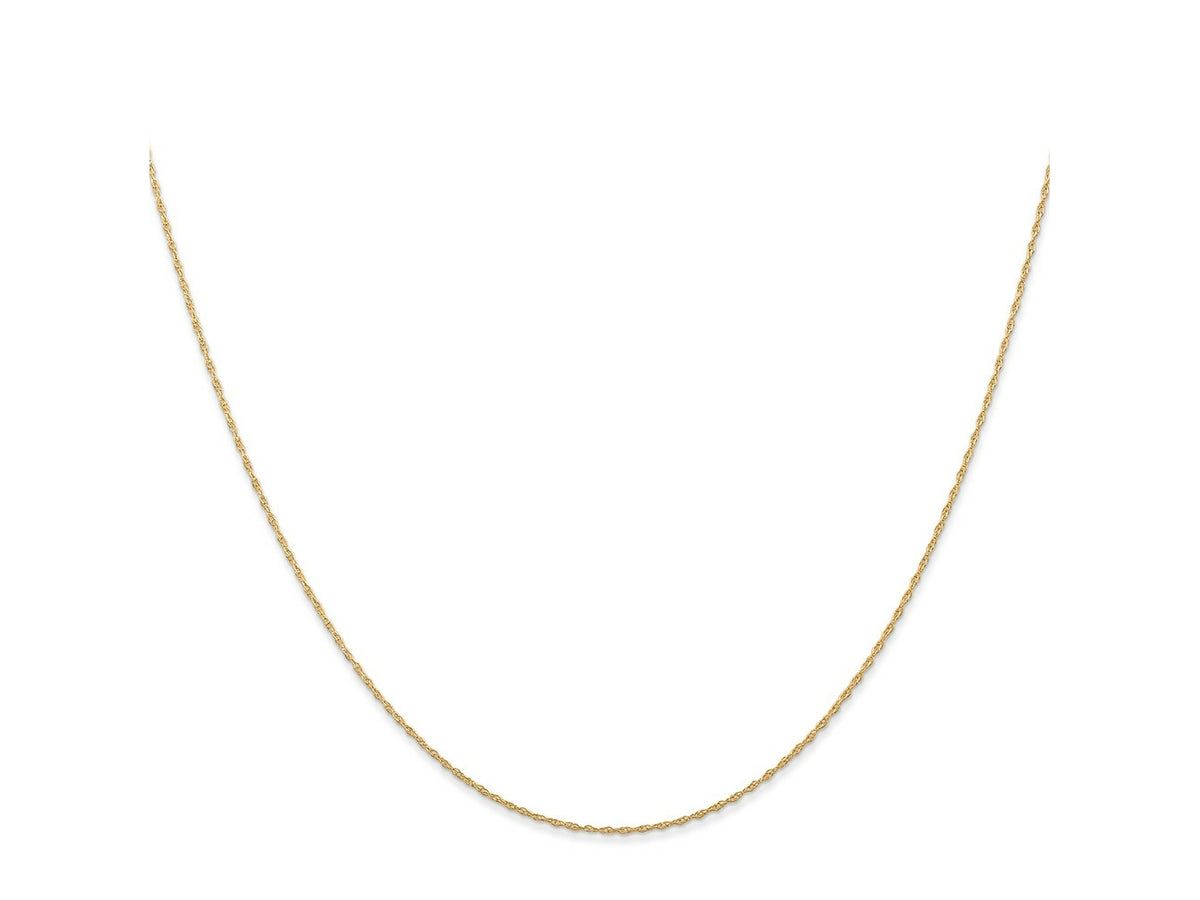 FJC Finejewelers 14 kt Yellow Gold .5 mm Carded Cable Rope Chain 22 Inches x 0.5 mm