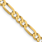 FJC Finejewelers 14 kt Yellow Gold Flat Figaro Chain 22 Inches x 4 mm