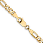 FJC Finejewelers 14 kt Yellow Gold Flat Figaro Chain 22 Inches x 4 mm