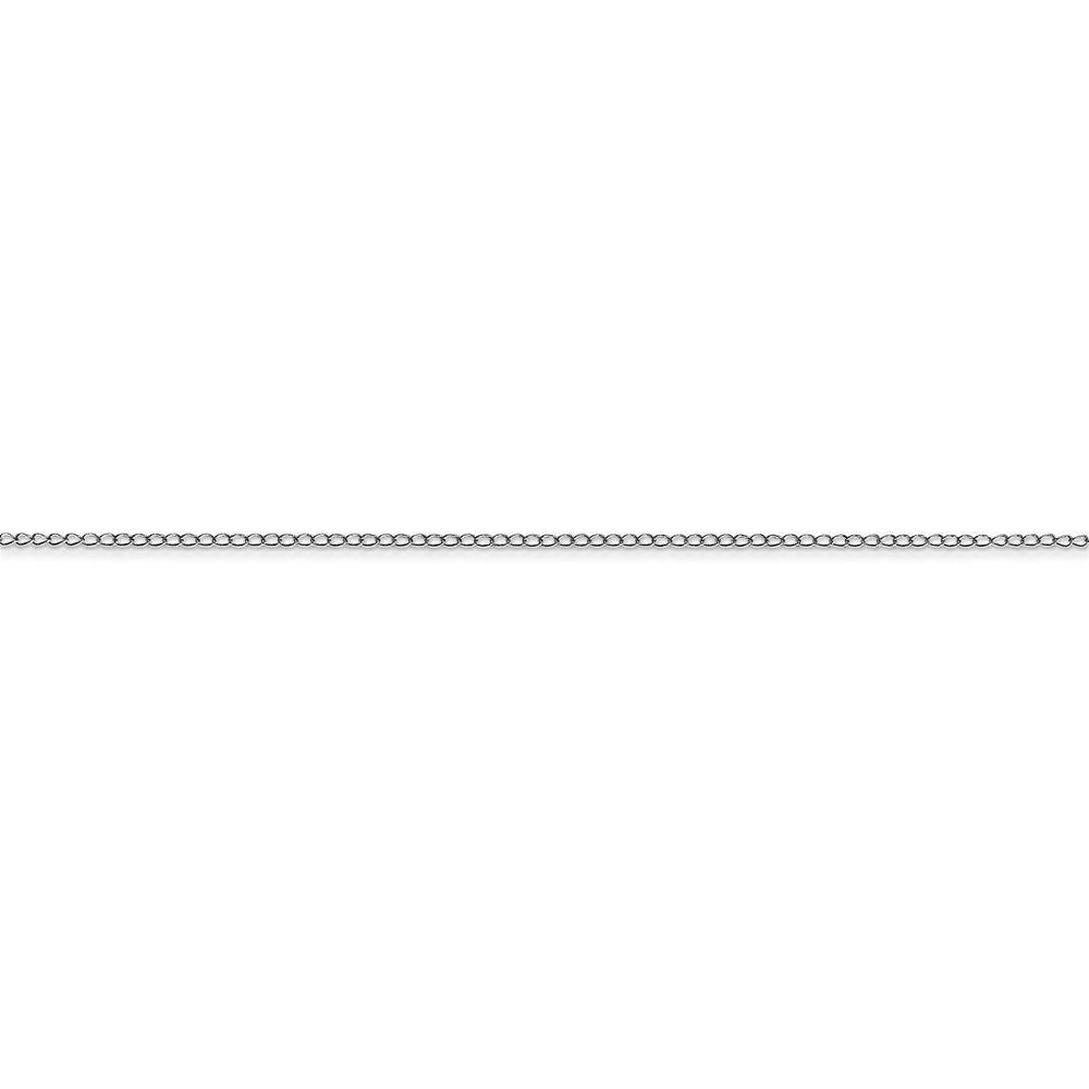 FJC Finejewelers 14 kt White Gold White Carded Curb Chain 13 Inches x 0.42 mm