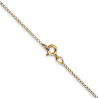 FJC Finejewelers 14 kt Yellow Gold .42 mm Carded Curb Chain 13 Inches x 0.42 mm