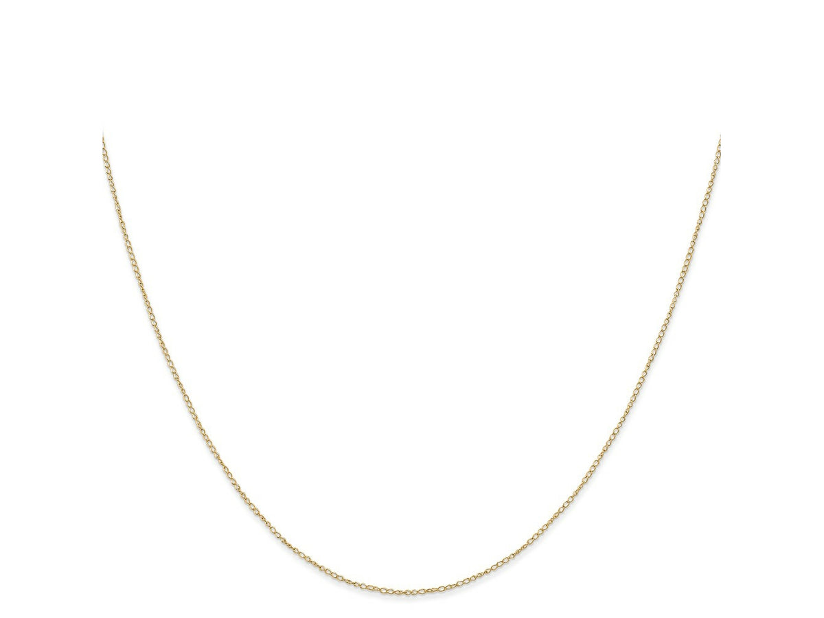 FJC Finejewelers 14 kt Yellow Gold .42 mm Carded Curb Chain 13 Inches x 0.42 mm