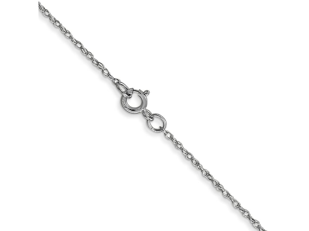 FJC Finejewelers 14 kt White Gold Carded Cable Rope Chain 22 Inches x 0.6 mm