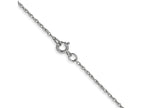 FJC Finejewelers 14 kt White Gold Carded Cable Rope Chain 22 Inches x 0.6 mm