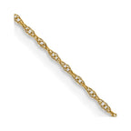 FJC Finejewelers 14 kt Yellow Gold .6 mm Carded Cable Rope Chain 22 Inches x 0.6 mm