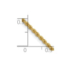 FJC Finejewelers 14 kt Yellow Gold Solid Regular Rope Chain 22 Inches x 1.8 mm