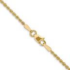 FJC Finejewelers 14 kt Yellow Gold Solid Regular Rope Chain 22 Inches x 1.8 mm