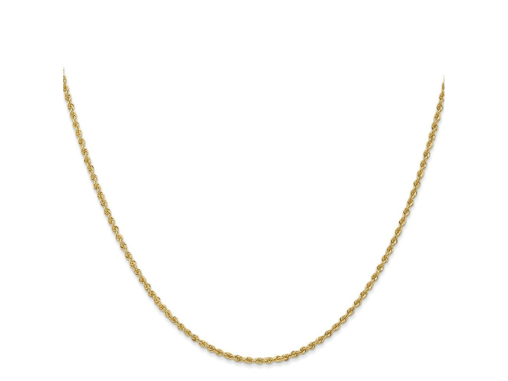 FJC Finejewelers 14 kt Yellow Gold Solid Regular Rope Chain 22 Inches x 1.8 mm
