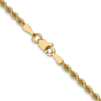 FJC Finejewelers 14 kt Yellow Gold Solid Regular Rope Chain 22 Inches x 2.5 mm