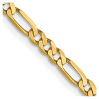 FJC Finejewelers 14 kt Yellow Gold Flat Figaro Chain 22 Inches x 2.75 mm