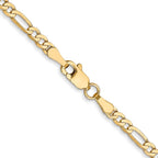 FJC Finejewelers 14 kt Yellow Gold Flat Figaro Chain 22 Inches x 2.75 mm