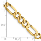 FJC Finejewelers 14 kt Yellow Gold 6.00mm Flat Figaro Chain Bracelet 7 Inches x 6 mm