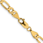 FJC Finejewelers 14 kt Yellow Gold 6.00mm Flat Figaro Chain Bracelet 7 Inches x 6 mm