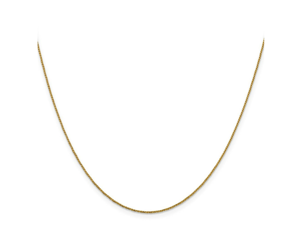 FJC Finejewelers 14 kt Yellow Gold Bright Cut Twisted Box Chain 20 Inches x 0.9 mm