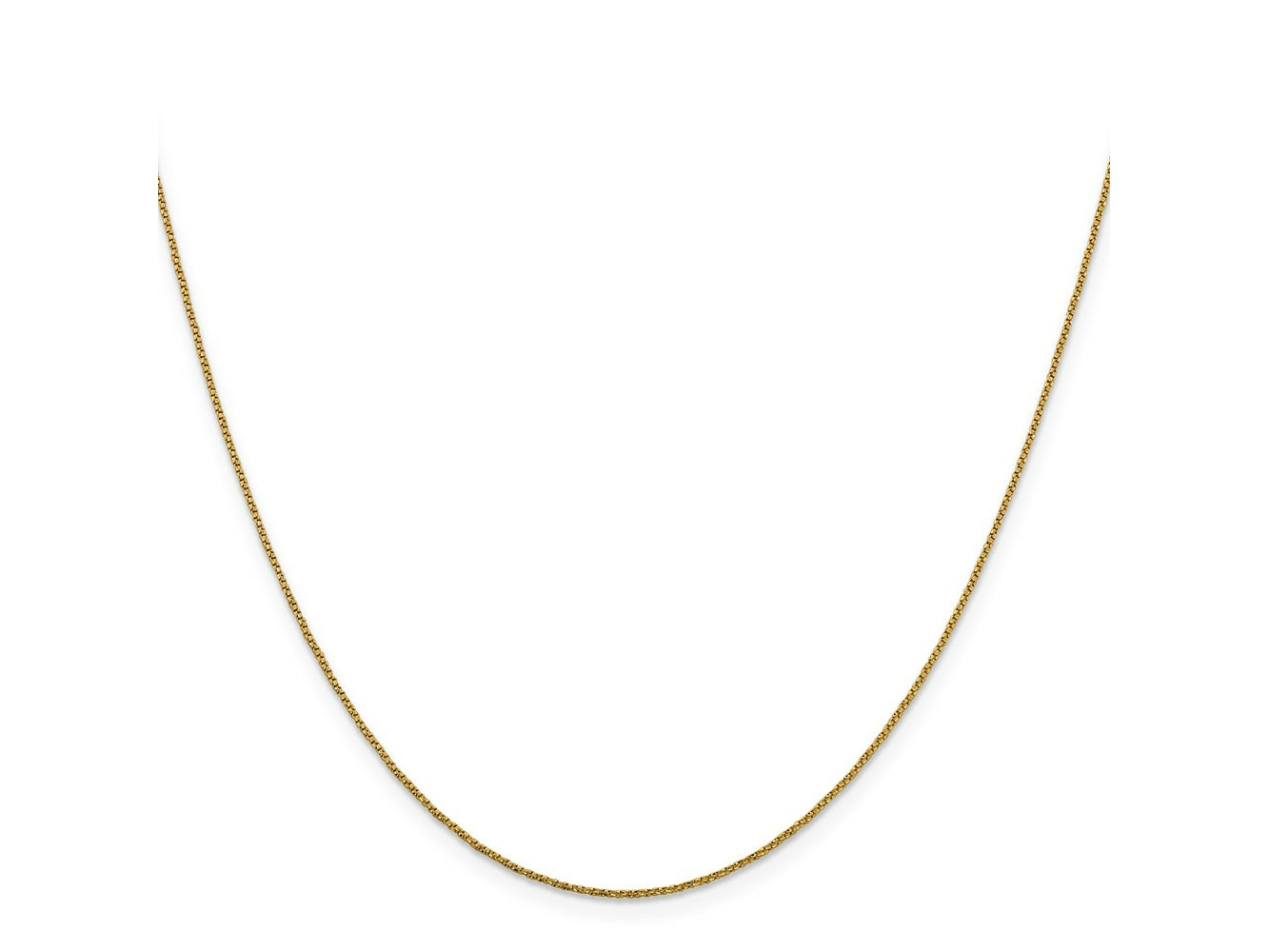 FJC Finejewelers 14 kt Yellow Gold Bright Cut Twisted Box Chain 20 Inches x 0.9 mm