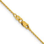 FJC Finejewelers 14 kt Yellow Gold Cable 1.40mm Bright Cut Oval Link Chain 16 Inches x 1.25 mm