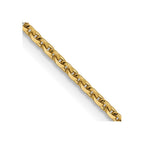 FJC Finejewelers 14 kt Yellow Gold Cable Bright Cut Oval Link Chain 18 Inches x 1.25 mm