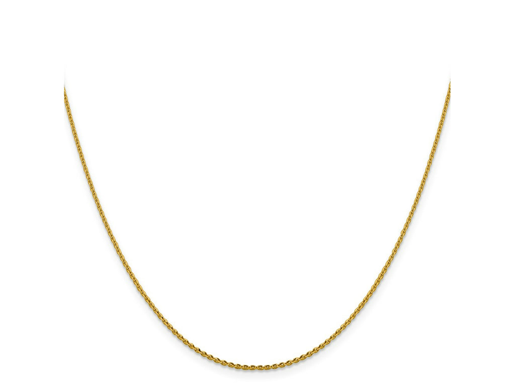 FJC Finejewelers 14 kt Yellow Gold Cable Bright Cut Oval Link Chain 18 Inches x 1.25 mm