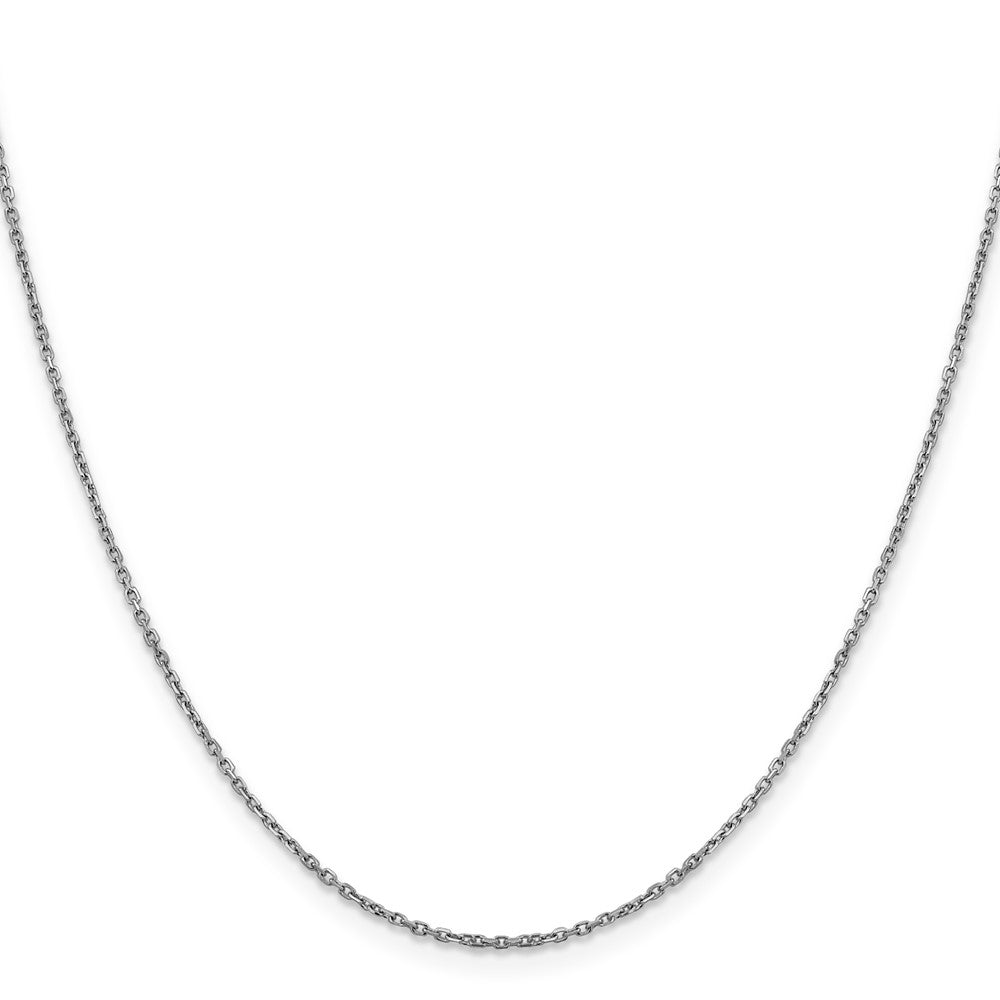 FJC Finejewelers 14 kt White Gold Bright Cut Rolo Chain 16 Inches x 1.25 mm
